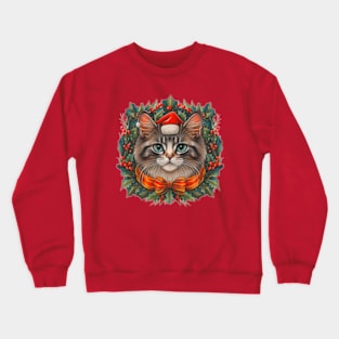 Christmas Kitty Crewneck Sweatshirt